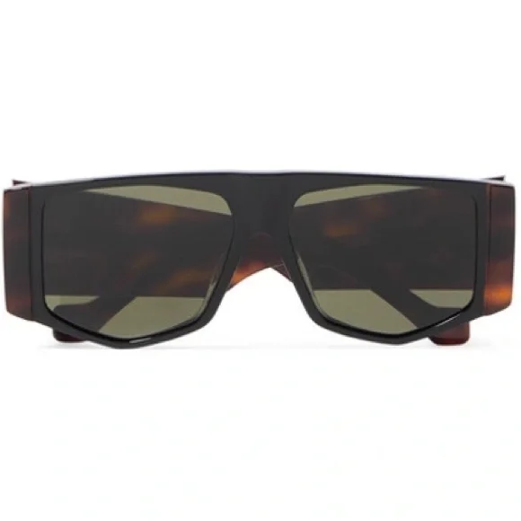 Loewe oversized hexagon frame tortoiseshell acetate sunglasses, Black/Brown Loewe - D-Frame Tortoiseshell Acetate Sunglasses - Black Loewe main image 2